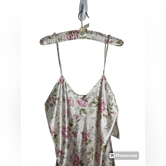 Vintage NWT Dentelle Women’s Floral Slip with matching hanger Large USA made - Picture 2 of 9